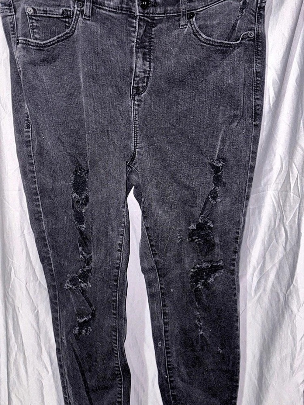 Torrid Premium Skinny Jeans Distressed Gray Skinny Jeans Waist 18